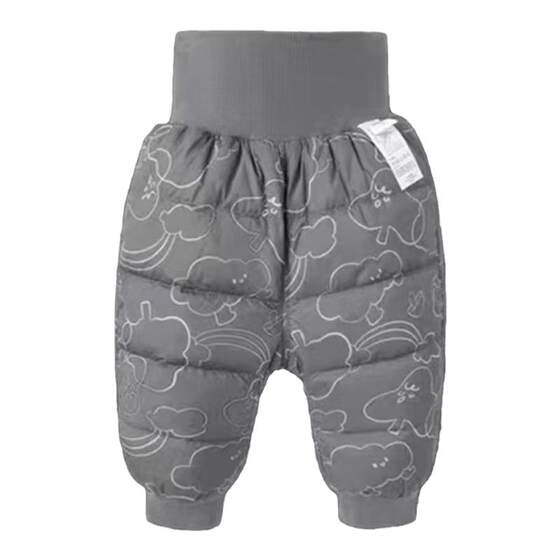 
Broken code clearance baby down pants 2023 winter clothing 1-year-old baby high waist belly protection warm pants children's trousers