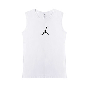 
Men's pure cotton sports vest basketball running fitness round neck youth European and American trend sleeveless T-shirt summer