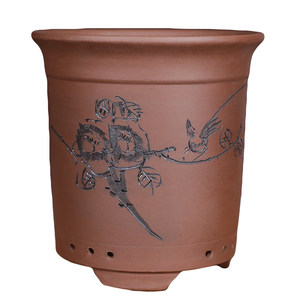 Yixing special offer purple sand flower pot, gentleman orchid pot L or orchid pot extra large flower pot special offer bashes clear warehouse free shipping
