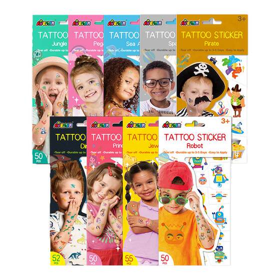 avenir children's tattoo stickers non-toxic washable nail stickers children's girl nail art stickers decorative creative toys