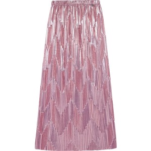 
Juicy Couture orange skirt for women 2025 autumn and winter new pearlescent pink mid-length skirt