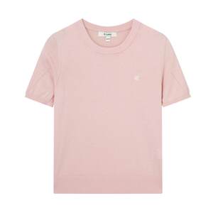 Eland short-sleeved sweater for women 100% long velvet cotton round neck pullover sweater T-shirt summer style
