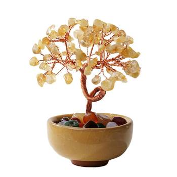 Runyangshi natural crystal pink crystal ornaments