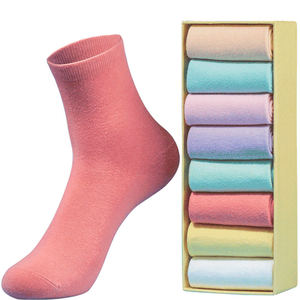 
Socks women's mid-calf socks winter women's cotton socks candy-colored stockings women's socks solid color autumn and winter stockings cotton socks