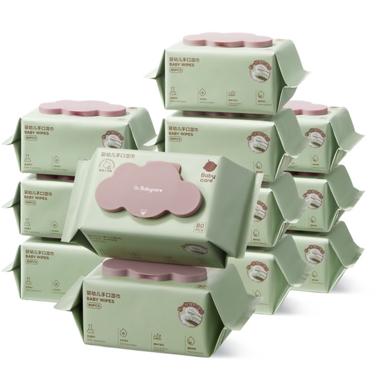 
babycare wet wipes, special wet wipes for baby's hands and mouth, safe for newborn children, large and thickened packaging