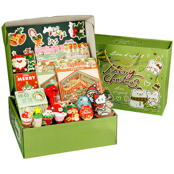 
Christmas element cartoon stickers, cream gum card accessories, gift box set, soft glue quicksand greeting card card set, girl handmade diy, children's stickers, decorative toys, creative gifts, birthday cute