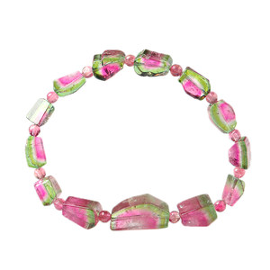 
Tourmaline bracelet treasure crystal ice-type watermelon tourmaline bracelet ring original ore single circle women's jewelry gift
