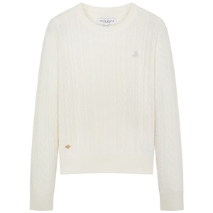 
[Four Seasons Cable Flower] TeenieWeenie Bear Girl Autumn and Winter Sheep Wool Cashmere Sweater Knitted Cardigan