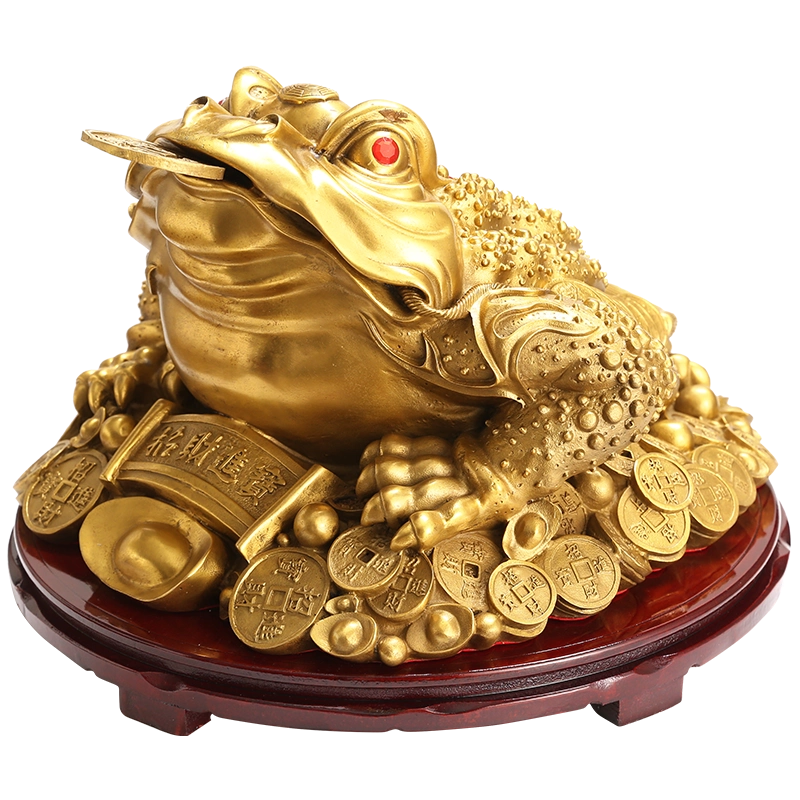 銅製 金蟾聚宝盆 招財進宝 蓋付 装飾品 工芸品 美術品 置物 銅製 金蟾聚宝盆 招財進宝 蓋付 装飾品 工芸品 美術品 置物