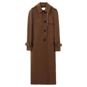 
Langzi's new high-end mid-length military-style jacket French retro fashion windbreaker top