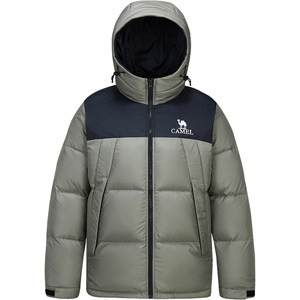 
Camel men's down jacket for winter men's short hooded bread jacket for couples outdoor thickened cotton jacket for women