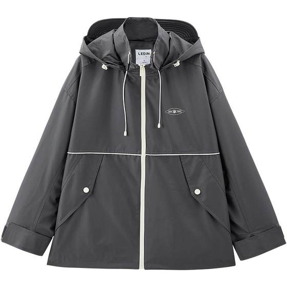 
[Same style in the mall] Lecho 2025 spring new waterproof hooded silhouette charge jacket for women C2BEF1338*