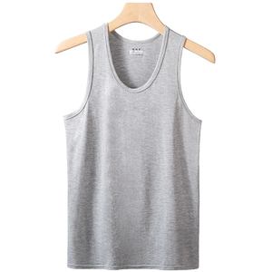 Modal vest men's summer fitness sports shoulder -in -shoulder column wears bottoming skirt shirt white sleeveless T -shirt vest