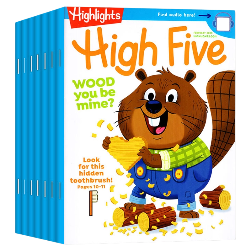 8月现货【含音频+手册】HighFive英文原版杂志2025年1-12月【