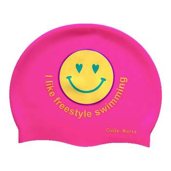 
South Korea ciellemarin Himalin silicone waterproof large ear protection men and women adults plus smiling face swimming hat