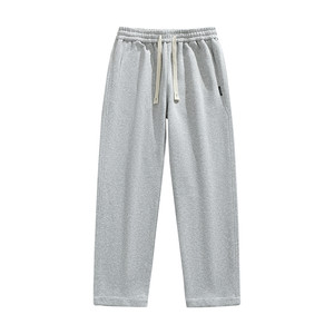 
Men's sweatpants spring, autumn and winter 2026 new high street straight velvet pants for boys gray sports casual trousers