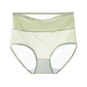 
Underwear for women, ice silk, non-marking antibacterial pure cotton high waist belly-closing large size briefs thin mid-waist lifting hips and antibacterial
