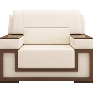 
Office sofa reception room conference room living room business negotiation high-end genuine leather single sofa tea table combination