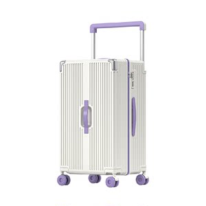 
Big Mouth Monkey 2025 New Wide Trolley Suitcase Women's 24-inch Large Capacity Suitcase Men's Color Matching Password Boarding Case