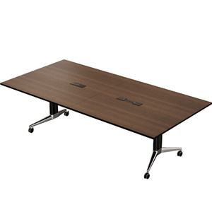 
Folding conference table and chair combination study table movable splicing training table long table with wheels office desk