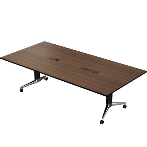 
Folding conference table and chair combination study table movable splicing training table long table with wheels office desk