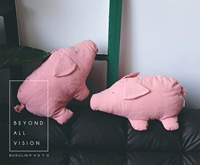 Скандинавская успокаивающая кукла, розовая мягкая ткань, подушка для сна, из хлопка и льна