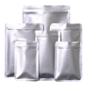 
Aluminum foil bag ziplock bag pure aluminum seal bag thickened tea food tin foil packaging bag cat and dog food ribbed flat bottom