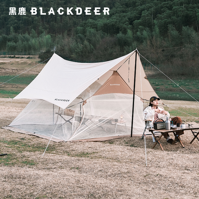 BLACKDEER 黑鹿 天幕防蚊虫帐5-8人野外露营野餐通风透气防虫帐篷