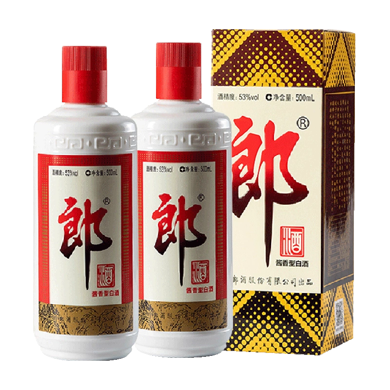 郎酒郎牌郎酒酱香型白酒53度500ml*2瓶粮食酒高档白酒宴请送礼-Taobao 