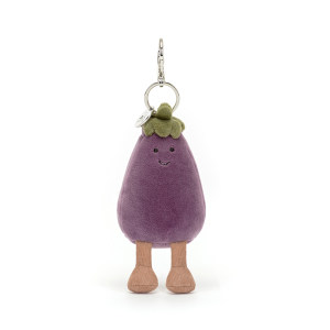 
British Jellycat fun eggplant bag pendant keychain plush doll toy birthday gift