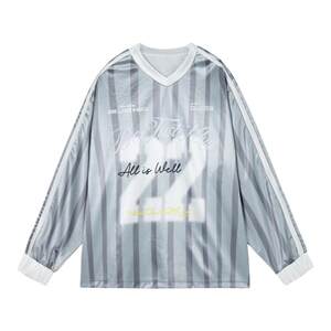 
BJHG reckless retro sports long-sleeved T-shirt men's spring cycling jersey hiphop hip-hop T-shirt soccer uniform for women