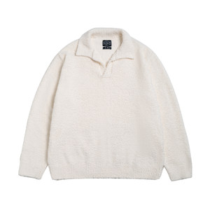 
Uncle Gu's wear seagull collar lazy sweater men's spring and autumn new long-sleeved pullover glutinous rice velvet bottoming sweater