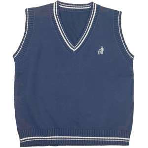 Vid's original college jkdk short -sleeved vest, spring and autumn, couple sweater pure cotton knitted horses
