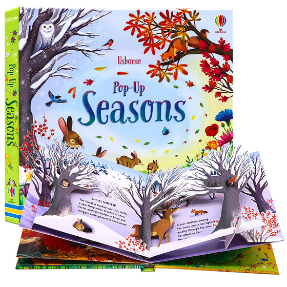 Usborne出品 四季立体书 英文原版绘本 Pop-up Seasons 季节时节季度 趣味3D视觉立体书 儿童英语启蒙认知图画书亲子互动玩具书