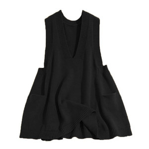 200 * 0.5kg oversized vest, women's autumn and winter vest, chubby MM sweater, sleeveless knit sweater, Korean version, loose spring and autumn outfit, camisole
