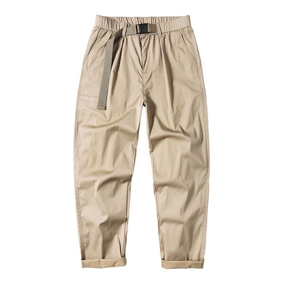 
High-end khaki casual pants men's loose large size straight work pants spring new men's sports pants tapered pants