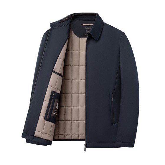 
Pierre Cardin men's jacket new cotton-padded jacket business executive jacket middle-aged and elderly dad winter mulberry silk top