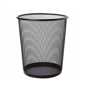 Thickened anti -rust iron mesh trash can household metal garbage office office iron wire mesh waste paper basket toilet no cover