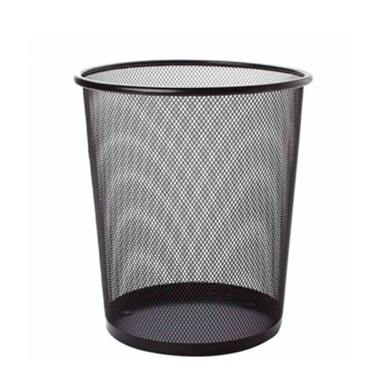 Thickened anti -rust iron mesh trash can household metal garbage office office iron wire mesh waste paper basket toilet no cover