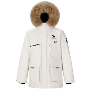 
Camel Men's Parker Fur Collar Down Jacket Men's Winter 2025 New Thickened Mid-Length Workwear Coldproof Jacket for Men