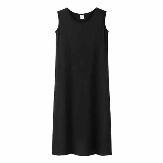 
Black dress 2026 new style this year's popular summer short ladies round neck vest dress suspender skirt