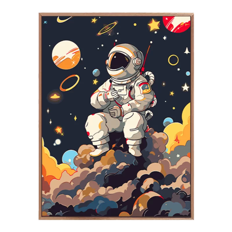 油彩画/F5 梵高向日葵数字油画DIY手工填色装饰画简约现代风格丙烯彩绘