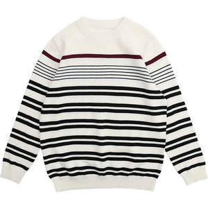 
Chunyi Liangpin children's clothing boys' sweaters spring and autumn children's retro striped round neck pullover sweaters