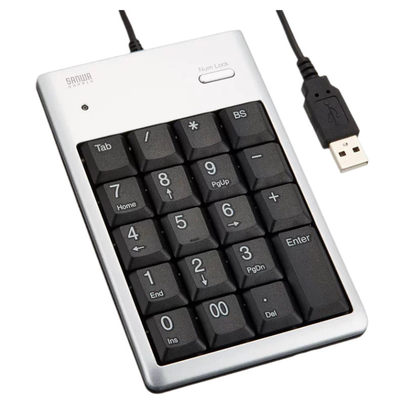 日本SANWA山業數字鍵盤財務會計銀行用TAB鍵大尺寸USB小