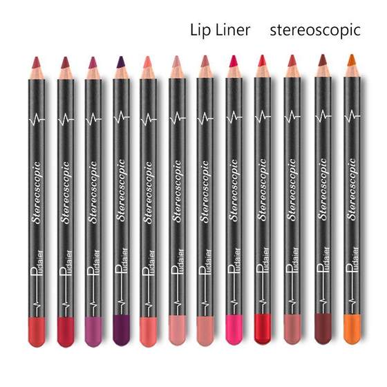 12pcs/set Matte Pencil Lip Liner Pencil Waterproof Lipline