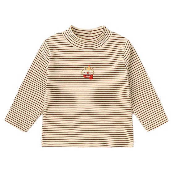 
[Circular Fever] Baby bottoming shirt spring new children's T-shirt boys' tops girls long-sleeved spring style t-shirt