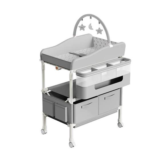 
Diaper table baby care table foldable lift mobile table baby bath operation table change diapers bath touch