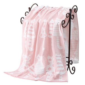 
Baby bath towel pure cotton double-layer gauze cute adult and child soft absorbent newborn bath towel new style