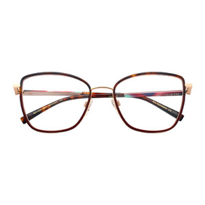 
Hickmann sea song comic glasses frame for women gold wire myopia butterfly cat eye full frame big face slimming glasses frame 1426