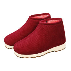 Handmade cotton slippers with non-slip heel for home use